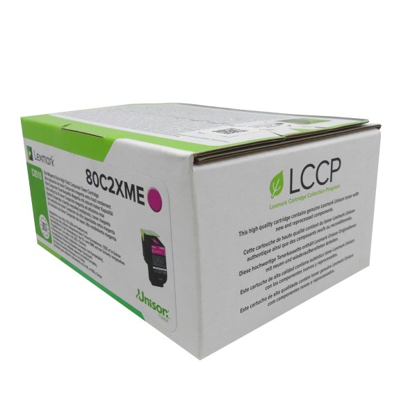 45561_Original_Lexmark_Toner_80C2XME_802XME_magenta_für_CX_510_Neutrale_Schachtel