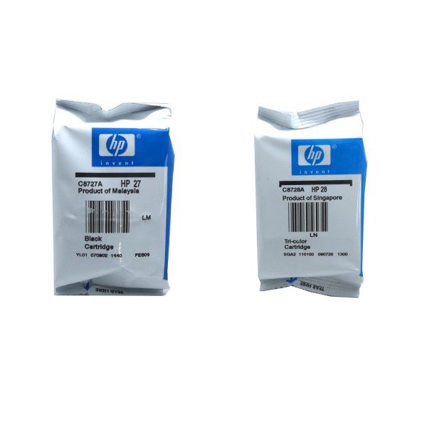 HP 27 28 ORIGINAL DRUCKER PATRONEN PSC 1110 1210 1213 1215 1217 1219 1310 Blister