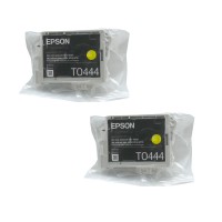 2x Original Epson Tinten Patrone T0444 gelb Stylus 64 66 84 3600 6400 Blister