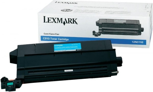 Original Lexmark Toner 12N0768 cyan für C910 C912 B-Ware