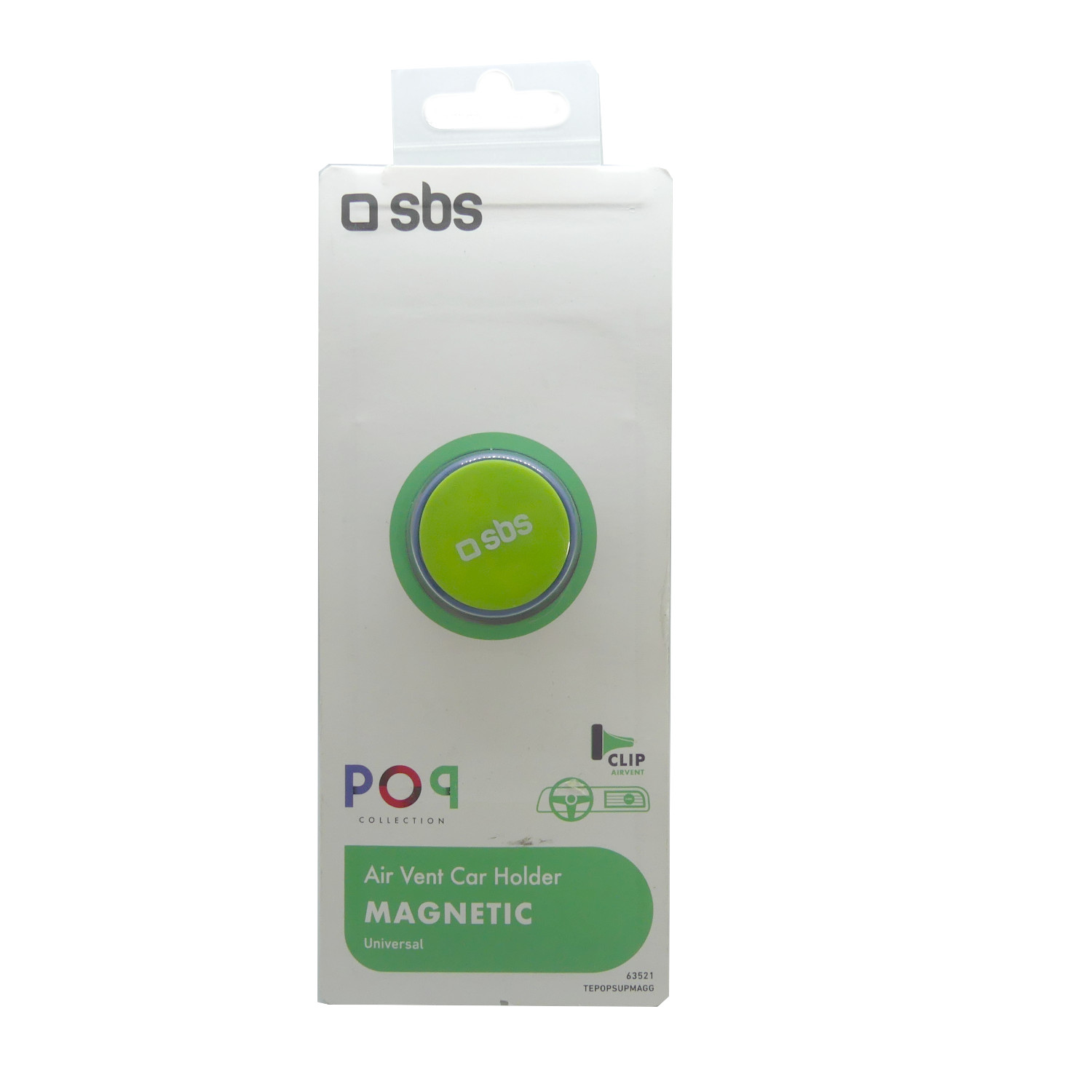 SBS Universal Auto Clip Lüftungsschlitz Magnet Smartphonehalterung grün, Zubehör, Telefon/Handy, Telefonie & Freizeit, Technik