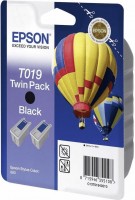 Original Epson Tinten Patrone 2er-Pack T019 schwarz für Stylus Color 8 880 Original Epson Tinten Patrone 2er-Pack T019 schwarz für Stylus Color 8 880