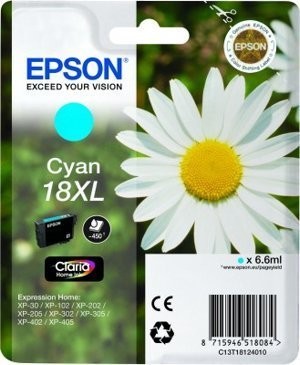 Original Epson Tinten Patrone 18XL cyan für Expression 30 102 202 205 305 405