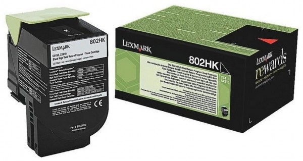 Original Lexmark Toner 80C2HK0 schwarz für CX 410 510 B-Ware