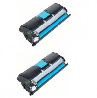 2x Original Konica Minolta Toner 1710589-007 cyan für Magicolor 2400 oV