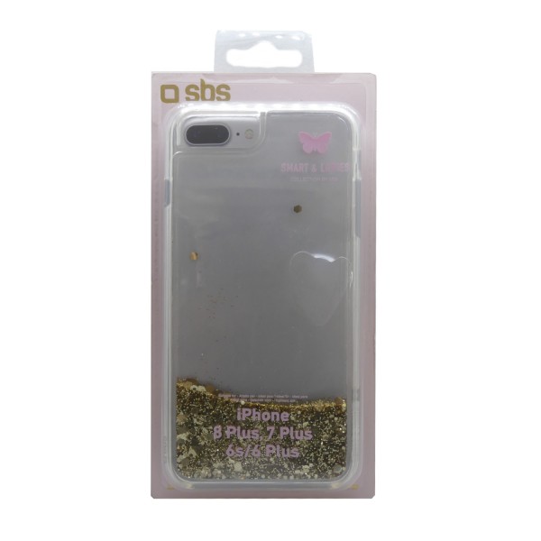 46984_SBS_Handyhülle_Gold_Cover_Apple_iPhone_8/7/6/6s_Plus_Glitter_transparent