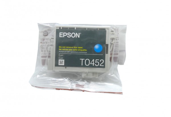 Original Epson Tinten Patrone T0452 cyan für Stylus 64 66 84 3600 6400 Blister