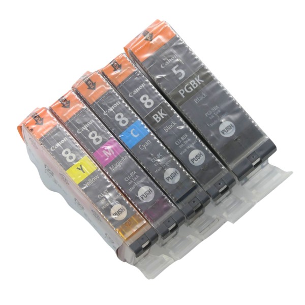 59902_Original_Canon_Tinte_Patrone_PGI-5BK_+_Canon_CLI-8_Multipack_4-farbig_für_IP_3300_4500_Blister