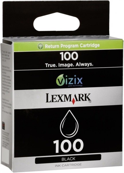 Original Lexmark Tinten Patrone 100 schwarz für S 400 500 600