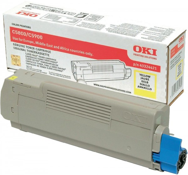 Original OKI Toner 43324421 gelb für C5550 MFP OKI C5800 C5900