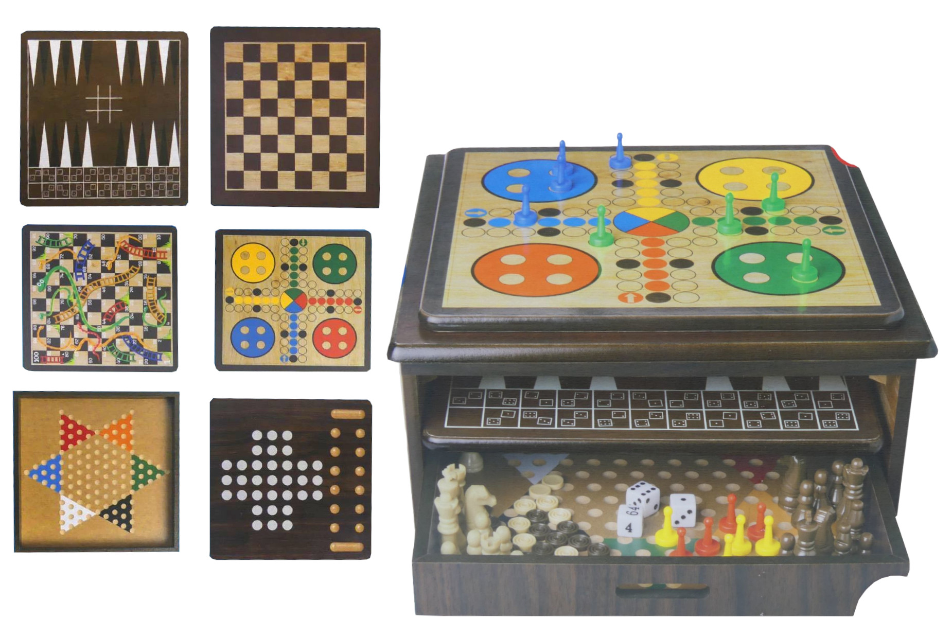 Playtive Brettspiel-Sammlung 10in1 aus Holz riesiger Spielspaß Schach Dame  Ludo | für Klein & Groß | Spielwaren | Freizeit & Lifestyle | Aktionen |  Alles für Ihren Drucker - Druckerpatronen günstig kaufen!