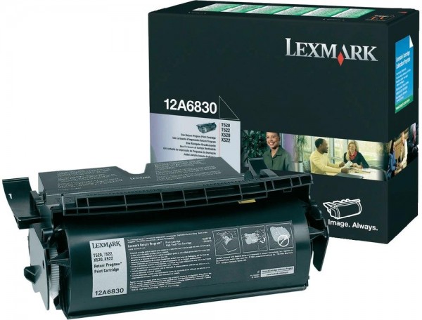 Original Lexmark Toner 12A6830 schwarz Optra T520 T522 X520 X522 oV