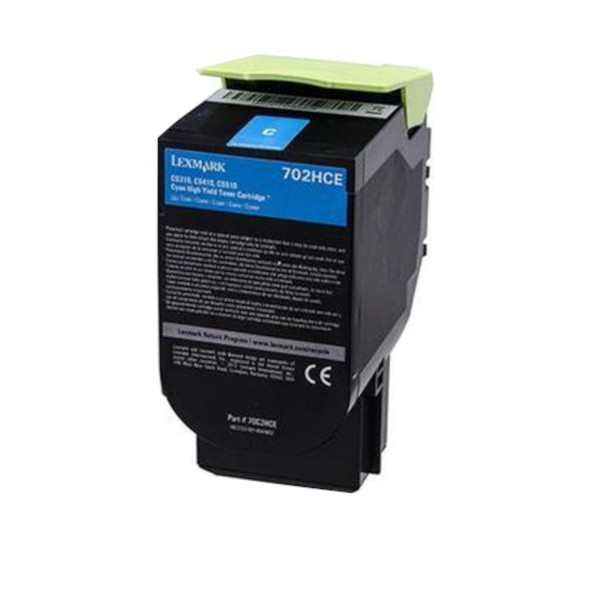 45340_Original_Lexmark_Toner_70C2HCE_cyan_für_CS_310_410_510_Neutrale_Schachtel