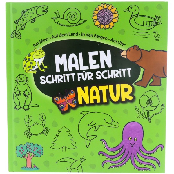 59210_Malen_Schritt-für-Schritt:_Natur_Kinder_Jugend_Unterhaltung_Kreativität_gebunden_ullmann_Buch_NEU