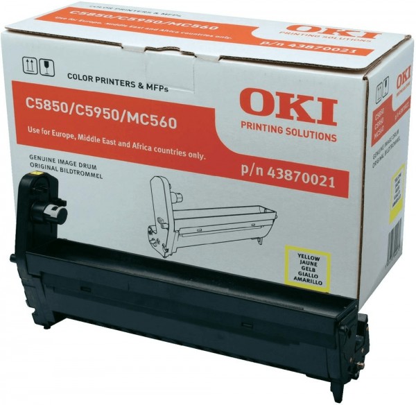 Original OKI Trommel 43870021 gelb für C5850 C5950 MC560 B-Ware