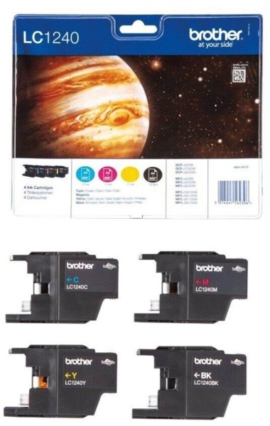 62214_4x_Original_Brother_LC-1240_SET_Tinte_Patrone_MFC-J_430_5910_625_6510_6710_6910