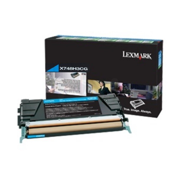 Original Lexmark Toner X748H3CG cyan für X 748 DE DTE oV