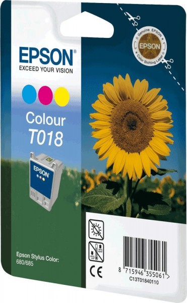Original Epson Tinten Patrone T018 schwarz für Stylus Color 680 685 770 1000