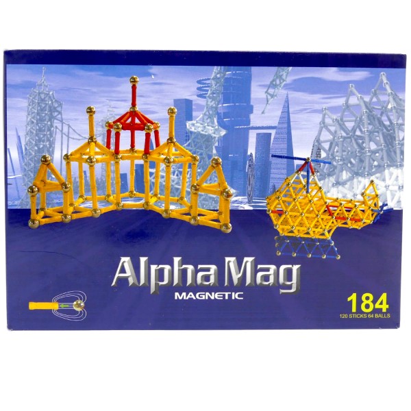 61972_Spiel_Alpha_Mag_Magnetic_APM-184_magnetische_Bausteine_weiß_Magnetspielzeug_NEU_OVP