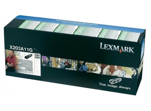 43658_Original_Lexmark_Toner_X203A11G_schwarz_für_X_203_204_Neutrale_Schachtel