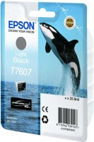 Original Epson Tinten Patrone T7607 schwarz hell für SureColor SC-P 600