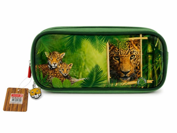 64251_BRUNNEN_Schüleretui_„Leopard“_–_Grünes_Federmäppchen_mit_Dschungelmotiv