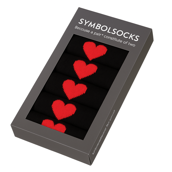 62424_Symbol_Socks_Classic_Socken_5_Paar_schwarz_Wohlfühlen_dick_Baumwolle_Gr_43-46