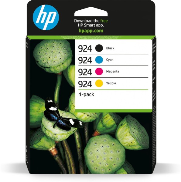 62678_Original_HP_924_Tinte_Multipack_6C3Z1NE_4-farbig_Patronen_für_Officejet_Pro_8122e_8124e_8125e_8132e_8134e_8135e