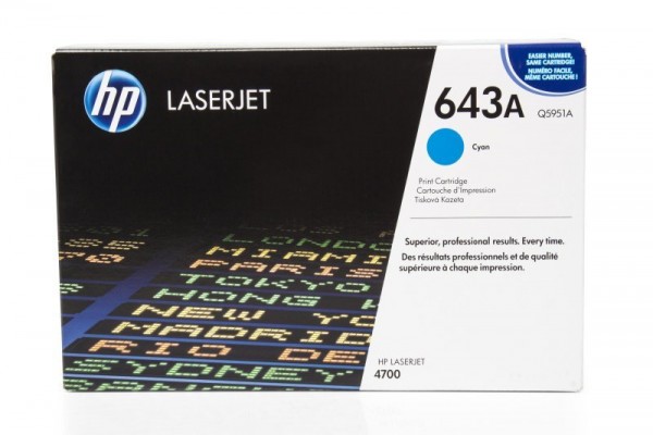 Original HP Toner 643A Q5951A für Color Laserjet 4700 4700DN 4700DTN 4700N