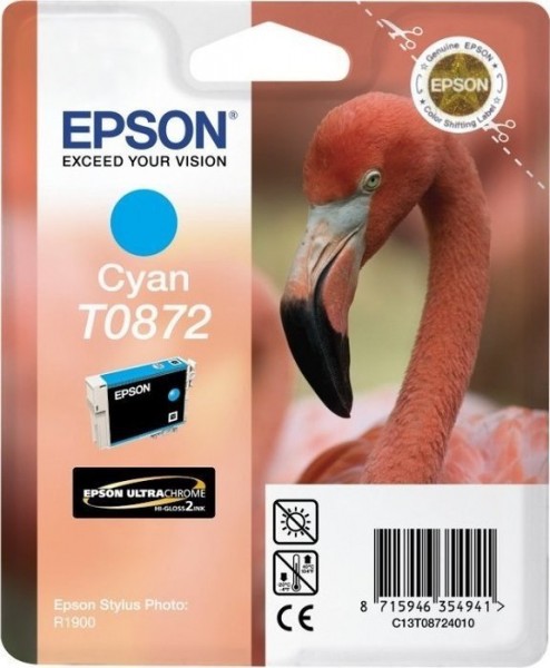 Original Epson Tinten Patrone T0872 cyan für Stylus Photo R 1900