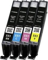 Original Canon Tinte Patrone CLI-551 (6509B008) Multipack schwarz/farbig Blister