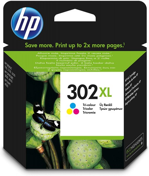 Original HP 302 XL Tinte Patronen farbig DeskJet 1110 2130 3630 3633 3634 MHD