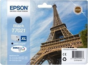 Original Epson Tinte Patrone T7021 schwarz für WorkForce Pro WP 4025 4520 4590 4535