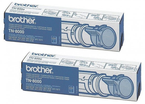 2x Original Brother Toner TN-8000 für MFC 9030 9070 4800 9160 9180 B-Ware