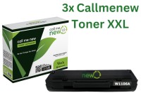 3x Callmenew Toner für HP W1106A Laser 107 MFP 130 135 138 138 138