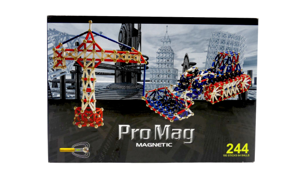 64533_Spiel_Pro_Mag_Magnetic_PRM-244_Magnetische_Bausteine_Gelb_Magnetspielzeug_180_Teile