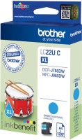 Original Brother Tinte Patrone LC-22UC cyan für DCP-J 785 985