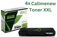 4x Callmenew Toner für HP W1106A Laser 107 MFP 130 135 138 138 138