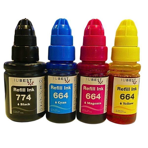 62554_Reman_Nachfüllpatrone_T774_black_und_T664_cyan_magenta_yellow_für_EcoTank_100_200_25_2500_2600_3600