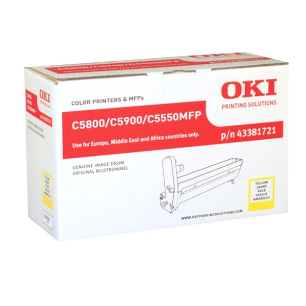 Original OKI Trommel 43381721 gelb für C5800 C5900
