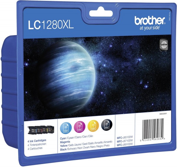 Brother LC-1280XL Tinte Multipack 4-farbig (LC1280XLVALBPDR)