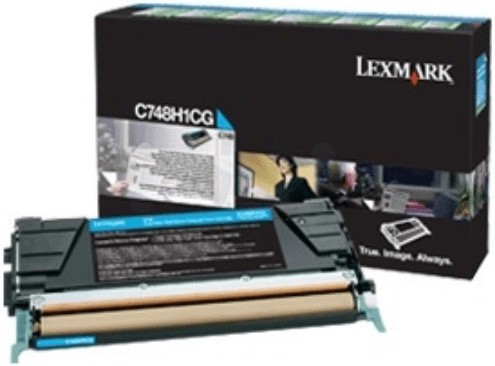 22754_Original_Lexmark_Toner_C748H3CG_cyan_für_C_748_Neutrale_Schachtel