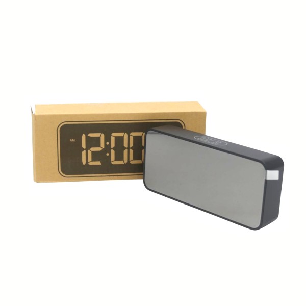 51363_Digitalwecker_HOMVILLA_schwarz_LED-Musikwecker_Tischuhr_Temperaturanzeige_Spiegelalarm