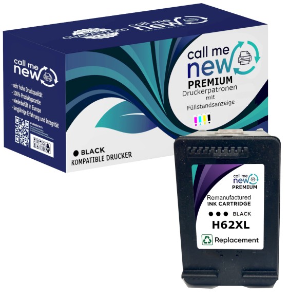 64200_2x_callmenew_Premium_TINTE_PATRONE_schwarz_für_HP_62_XL_ENVY_5640_5644_5646_5660_7640