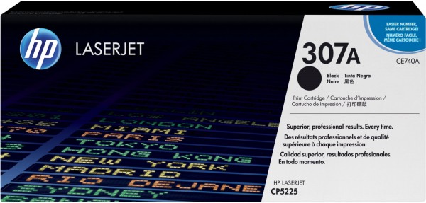 Original HP Toner 307A CE740A schwarz für Color Laserjet CP5225 B-Ware