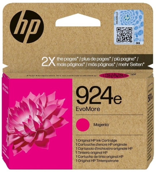 64304_Original_HP_924e_Tinte_4K0U8NE_Patrone_Magenta_Officejet_Pro_8122e_8124e_8125e_8132e_8134e_8135e_AG*