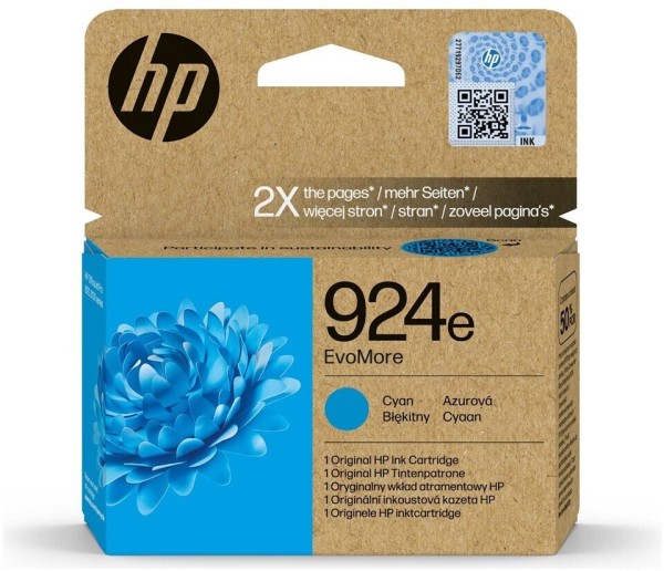 64305_Original_HP_924e_Tinte_(4K0U7NE)_Patrone_Cyan_Officejet_Pro_8122e_8124e_8125e_8132e_8134e_8135e_AG*