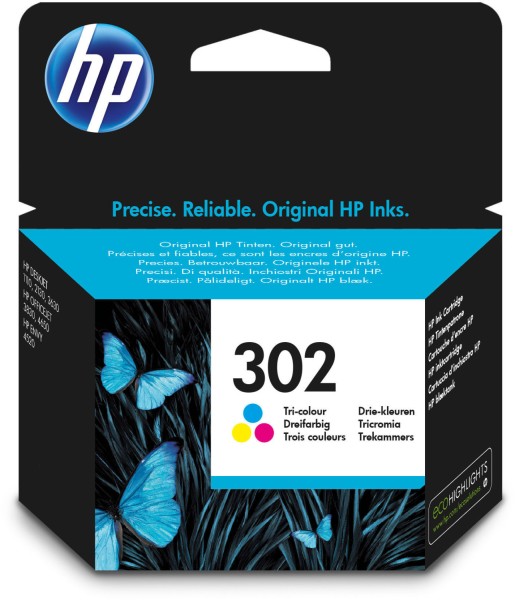 44960_Original_HP_302_Tinte_Patronen_farbig_DeskJet_1110_2130_3630_3860_4650_AG