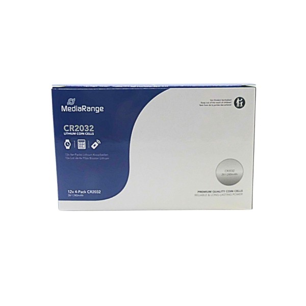 61685_12x4_MediaRange_Lilthium_Knopfzelle_Batterien_CR2032_3V
