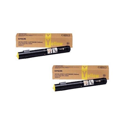 2x Original Epson Toner S050016 gelb für EPL-C 8000 8200